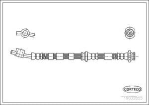 Corteco Bremsschlauch ERSTAUSRÜSTERQUALITÄT [Hersteller-Nr. 19032855] für Nissan