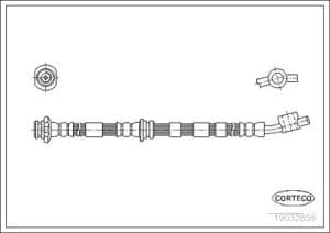 Corteco Bremsschlauch ERSTAUSRÜSTERQUALITÄT [Hersteller-Nr. 19032856] für Nissan