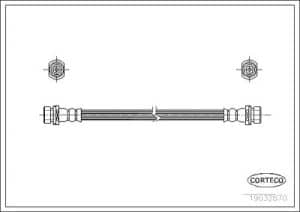 Corteco Bremsschlauch ERSTAUSRÜSTERQUALITÄT [Hersteller-Nr. 19032870] für Mazda