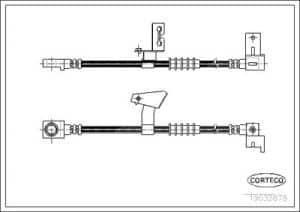 Corteco Bremsschlauch ERSTAUSRÜSTERQUALITÄT [Hersteller-Nr. 19032878] für Chrysler