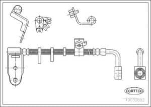 Corteco Bremsschlauch ERSTAUSRÜSTERQUALITÄT [Hersteller-Nr. 19032882] für Chrysler