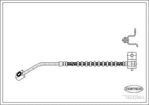 Corteco Bremsschlauch ERSTAUSRÜSTERQUALITÄT [Hersteller-Nr. 19032883] für Chrysler