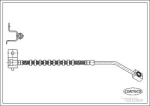 Corteco Bremsschlauch ERSTAUSRÜSTERQUALITÄT [Hersteller-Nr. 19032884] für Chrysler