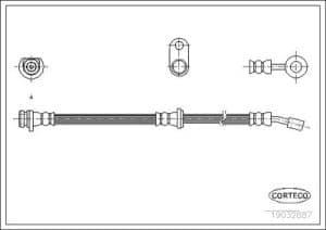 Corteco Bremsschlauch ERSTAUSRÜSTERQUALITÄT [Hersteller-Nr. 19032887] für Honda