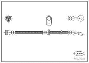 Corteco Bremsschlauch ERSTAUSRÜSTERQUALITÄT [Hersteller-Nr. 19032888] für Honda