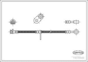 Corteco Bremsschlauch ERSTAUSRÜSTERQUALITÄT [Hersteller-Nr. 19032889] für Honda