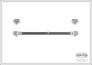 Corteco Bremsschlauch ERSTAUSRÜSTERQUALITÄT [Hersteller-Nr. 19032893] für Honda