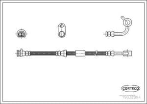 Corteco Bremsschlauch ERSTAUSRÜSTERQUALITÄT [Hersteller-Nr. 19032894] für Honda