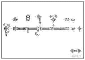 Corteco Bremsschlauch ERSTAUSRÜSTERQUALITÄT [Hersteller-Nr. 19032900] für Honda