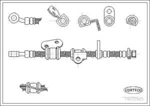Corteco Bremsschlauch ERSTAUSRÜSTERQUALITÄT [Hersteller-Nr. 19032905] für Honda