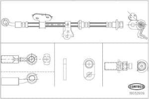 Corteco Bremsschlauch ERSTAUSRÜSTERQUALITÄT [Hersteller-Nr. 19032909] für Honda