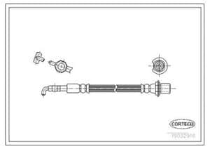 Corteco Bremsschlauch ERSTAUSRÜSTERQUALITÄT [Hersteller-Nr. 19032916] für Lexus