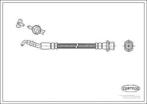 Corteco Bremsschlauch ERSTAUSRÜSTERQUALITÄT [Hersteller-Nr. 19032918] für Lexus