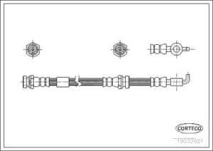 Corteco Bremsschlauch ERSTAUSRÜSTERQUALITÄT [Hersteller-Nr. 19032921] für Mazda