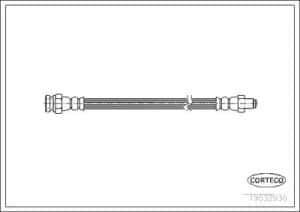 Corteco Bremsschlauch ERSTAUSRÜSTERQUALITÄT [Hersteller-Nr. 19032930] für Mitsubishi