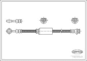 Corteco Bremsschlauch ERSTAUSRÜSTERQUALITÄT [Hersteller-Nr. 19032941] für Mg