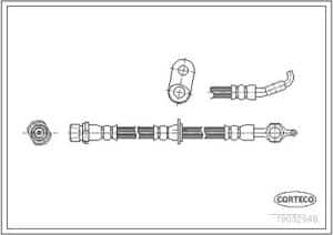 Corteco Bremsschlauch ERSTAUSRÜSTERQUALITÄT [Hersteller-Nr. 19032948] für Toyota