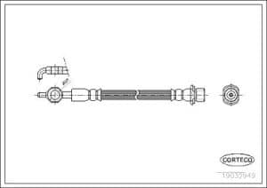 Corteco Bremsschlauch ERSTAUSRÜSTERQUALITÄT [Hersteller-Nr. 19032949] für Toyota