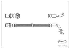 Corteco Bremsschlauch ERSTAUSRÜSTERQUALITÄT [Hersteller-Nr. 19032952] für Toyota