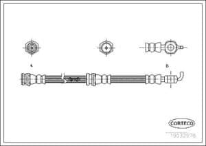 Corteco Bremsschlauch ERSTAUSRÜSTERQUALITÄT [Hersteller-Nr. 19032976] für Ford