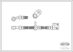 Corteco Bremsschlauch ERSTAUSRÜSTERQUALITÄT [Hersteller-Nr. 19032984] für Honda