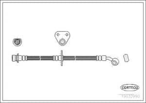 Corteco Bremsschlauch ERSTAUSRÜSTERQUALITÄT [Hersteller-Nr. 19032990] für Honda