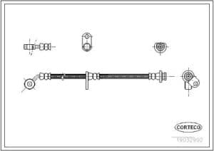 Corteco Bremsschlauch ERSTAUSRÜSTERQUALITÄT [Hersteller-Nr. 19032992] für Honda