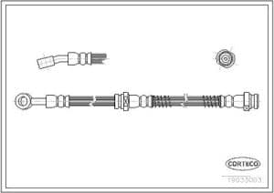 Corteco Bremsschlauch ERSTAUSRÜSTERQUALITÄT [Hersteller-Nr. 19033003] für Hyundai