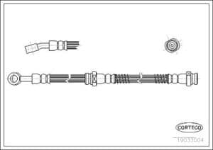 Corteco Bremsschlauch ERSTAUSRÜSTERQUALITÄT [Hersteller-Nr. 19033004] für Hyundai