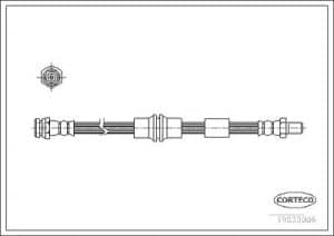 Corteco Bremsschlauch ERSTAUSRÜSTERQUALITÄT [Hersteller-Nr. 19033006] für Kia