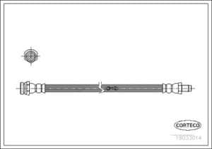 Corteco Bremsschlauch ERSTAUSRÜSTERQUALITÄT [Hersteller-Nr. 19033014] für Kia