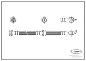 Corteco Bremsschlauch ERSTAUSRÜSTERQUALITÄT [Hersteller-Nr. 19033016] für Mazda