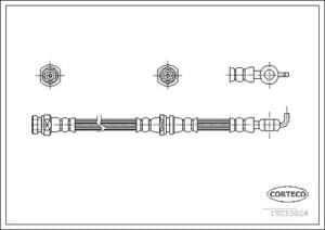 Corteco Bremsschlauch ERSTAUSRÜSTERQUALITÄT [Hersteller-Nr. 19033024] für Mitsubishi