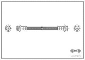 Corteco Bremsschlauch ERSTAUSRÜSTERQUALITÄT [Hersteller-Nr. 19033027] für Nissan