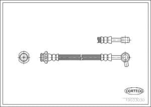 Corteco Bremsschlauch ERSTAUSRÜSTERQUALITÄT [Hersteller-Nr. 19033030] für Nissan