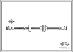 Corteco Bremsschlauch ERSTAUSRÜSTERQUALITÄT [Hersteller-Nr. 19033034] für Renault