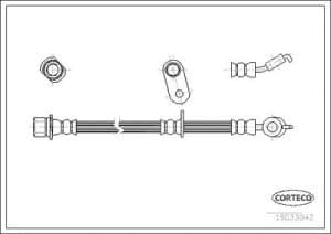 Corteco Bremsschlauch ERSTAUSRÜSTERQUALITÄT [Hersteller-Nr. 19033042] für Subaru