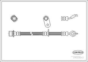 Corteco Bremsschlauch ERSTAUSRÜSTERQUALITÄT [Hersteller-Nr. 19033043] für Subaru