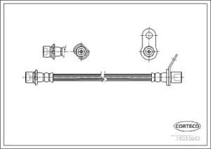 Corteco Bremsschlauch ERSTAUSRÜSTERQUALITÄT [Hersteller-Nr. 19033052] für Toyota