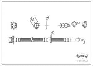 Corteco Bremsschlauch ERSTAUSRÜSTERQUALITÄT [Hersteller-Nr. 19033056] für Toyota