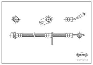 Corteco Bremsschlauch ERSTAUSRÜSTERQUALITÄT [Hersteller-Nr. 19033058] für Toyota