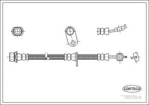 Corteco Bremsschlauch ERSTAUSRÜSTERQUALITÄT [Hersteller-Nr. 19033059] für Toyota