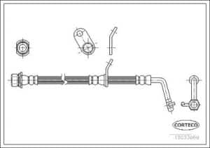 Corteco Bremsschlauch ERSTAUSRÜSTERQUALITÄT [Hersteller-Nr. 19033060] für Toyota