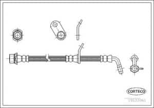 Corteco Bremsschlauch ERSTAUSRÜSTERQUALITÄT [Hersteller-Nr. 19033061] für Toyota
