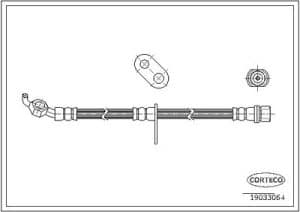 Corteco Bremsschlauch ERSTAUSRÜSTERQUALITÄT [Hersteller-Nr. 19033064] für Lexus