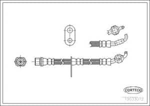Corteco Bremsschlauch ERSTAUSRÜSTERQUALITÄT [Hersteller-Nr. 19033072] für Toyota