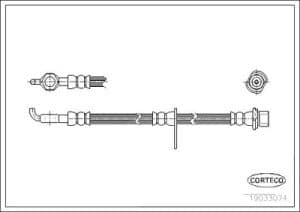 Corteco Bremsschlauch ERSTAUSRÜSTERQUALITÄT [Hersteller-Nr. 19033074] für Toyota