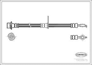 Corteco Bremsschlauch ERSTAUSRÜSTERQUALITÄT [Hersteller-Nr. 19033075] für Toyota