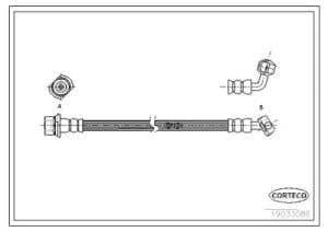 Corteco Bremsschlauch ERSTAUSRÜSTERQUALITÄT [Hersteller-Nr. 19033086] für Toyota