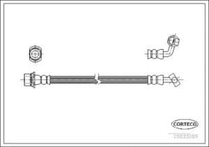 Corteco Bremsschlauch ERSTAUSRÜSTERQUALITÄT [Hersteller-Nr. 19033089] für Toyota